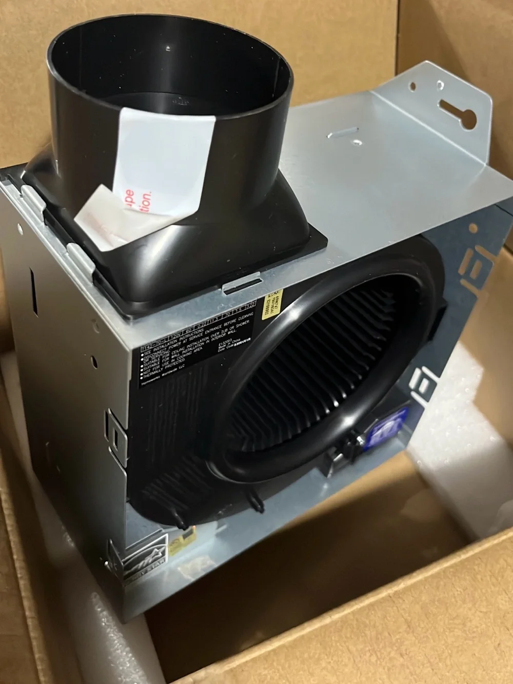 White Bathroom Exhaust Fan - Quiet Energy Star Vent